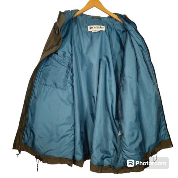 Columbia Vintage 90's Men's Green-brown Coat Jacket - Picture 6 of 6